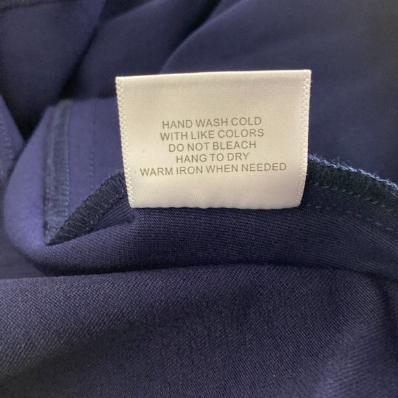 Modcloth Dress Faux Wrap Navy Blue Collared - Picture 8 of 8